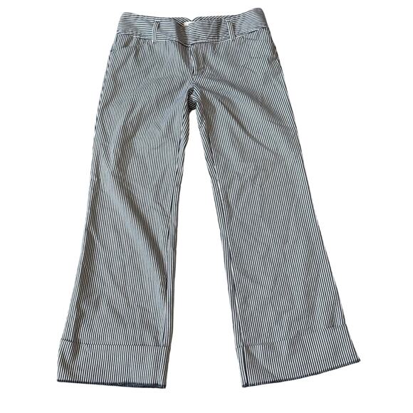 Old Navy Pants - Old Navy Low Waist Cotton Blend Blue and White Stripe Nautical Pants